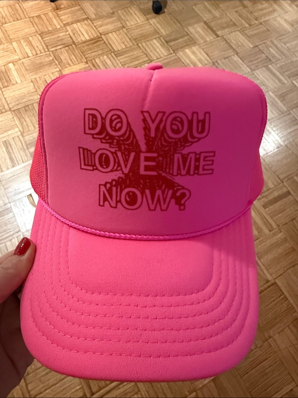 Harry Styles Merch Trucker Hat - "Do You Love Me Now?"